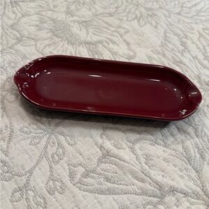 Fiestaware Deep Red Ceramic Tray butter